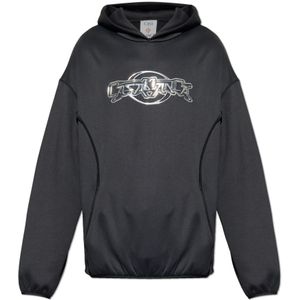 Casablanca, Heren, Sweatshirts & Hoodies, Zwart, Maat: S Polyamide,