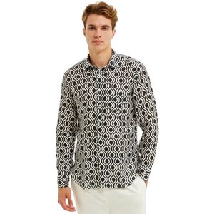 Peninsula, Heren, Overhemden, Veelkleurig, Maat: S Linnen,