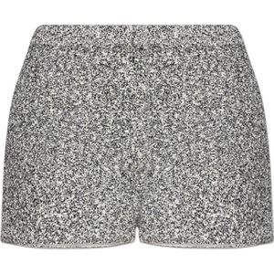 Tory Burch, Dames, Korte broeken, Grijs, Maat: L
