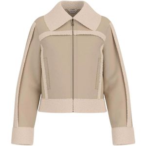 Guess, Dames, Jassen, Beige, Maat: S