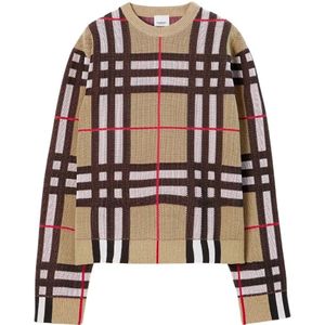 Burberry, Heren, Truien, Beige, Maat: M Wol,