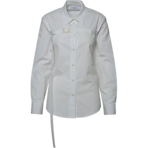 Off White, Dames, Blouses & Shirts, Wit, Maat: S Katoen,