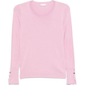 Liu Jo, Dames, Sweatshirts & Hoodies, Roze, Maat: XS Viscose,