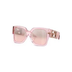 Versace Roze zonnebril met origineel etui , Pink , Dames , Maat: 59 MM