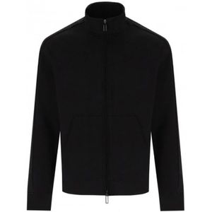 Emporio Armani - Hoodie - Zwart - Katoenmix - Volledige Ritssluiting