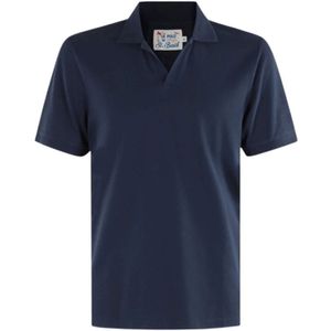 Saint Barth, Heren, Tops, Blauw, Maat: XL Linnen,