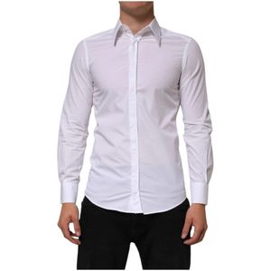 Dolce & Gabbana, Heren, Overhemden, Wit, Maat: XS Katoen,