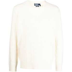 Polo Ralph Lauren - Kasjmier Kabeltrui - Wit - Heren