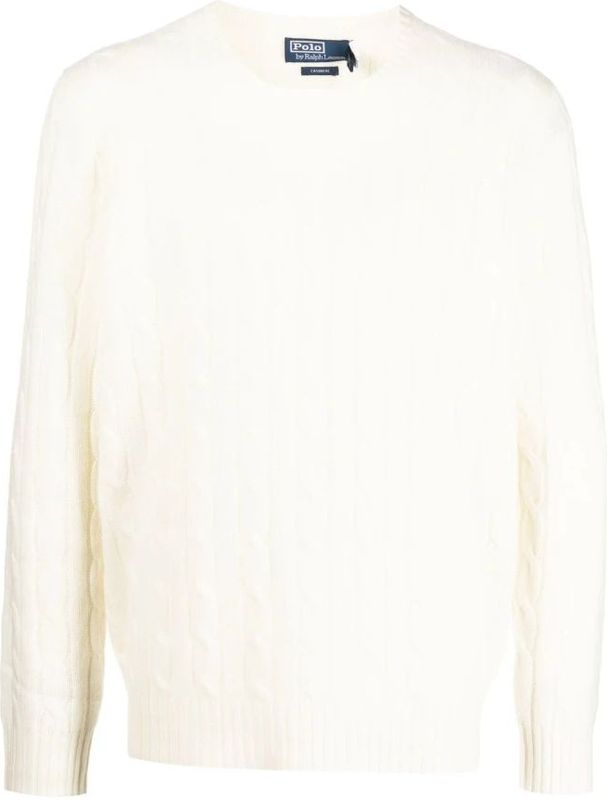 Polo Ralph Lauren - Kasjmier Kabeltrui - Wit - Heren
