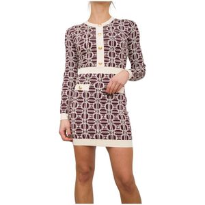 Elisabetta Franchi, Dames, Jurken, Veelkleurig, Maat: L Viscose,