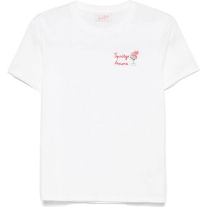 MC2 Saint Barth, Dames, Tops, Wit, Maat: M