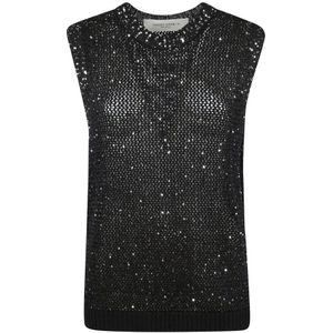 Golden Goose, Dames, Tops, Zwart, Maat: S Katoen,