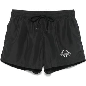 Moschino, Heren, Badkleding, Zwart, Maat: M Zijde,