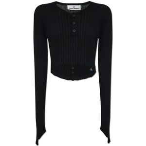 Vivienne Westwood, Dames, Truien, Zwart, Maat: L Kasjmier,