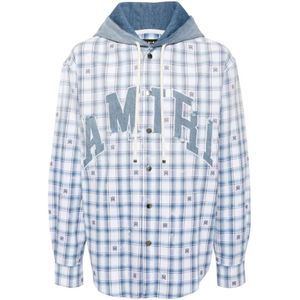 Amiri, Heren, Jassen, Blauw, Maat: M/L Katoen,