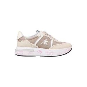 Premiata Beige Leren Sneakers , Beige , Dames , Maat: 40 EU