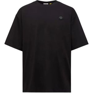 Moncler, Heren, Tops, Zwart, Maat: L Katoen,