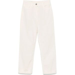 Peserico, Dames, Broeken, Beige, Maat: L Katoen,