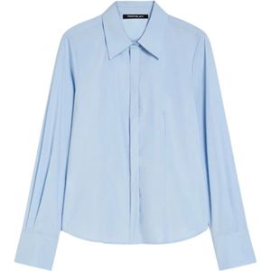 Pennyblack, Dames, Blouses & Shirts, Blauw, Maat: 3XS Katoen,