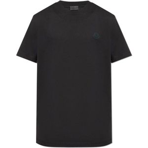 Moncler, Heren, Tops, Zwart, Maat: S Katoen,