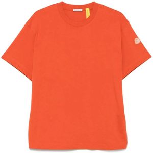 Moncler, Heren, Tops, Oranje, Maat: S Katoen,