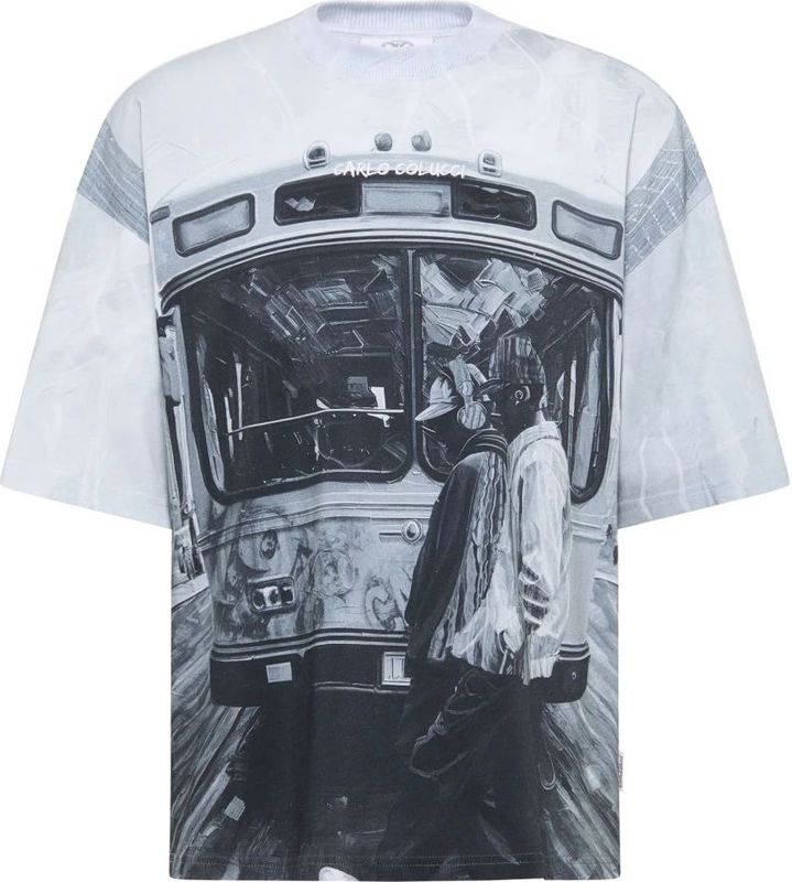 Carlo Colucci - Oversize T-Shirt - Veelkleurig - Impression of Carlo - Katoen