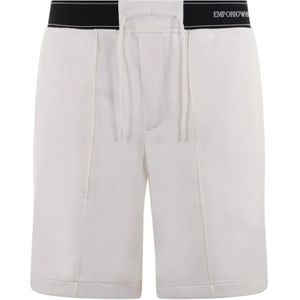 Emporio Armani, Heren, Korte broeken, Wit, Maat: S