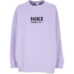 Nike, Dames, Sweatshirts & Hoodies, Paars, Maat: M Fleece,