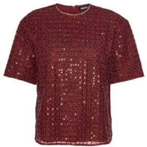 Rotate Birger Christensen, Dames, Tops, Rood, Maat: L Poliester,