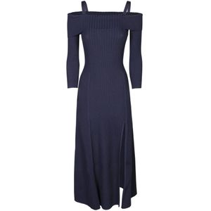 Ganni, Dames, Jurken, Blauw, Maat: XS