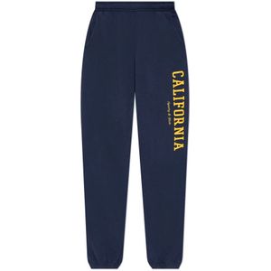 Sporty & Rich, Heren, Broeken, Blauw, Maat: XS Katoen,