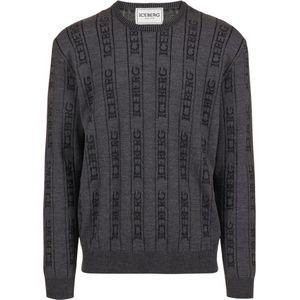 Iceberg, Heren, Truien, Grijs, Maat: M Wol,