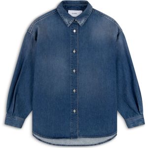 Axel Arigato, Dames, Blouses & Shirts, Blauw, Maat: S Denim,