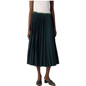 Lacoste - Lange Geplooide Rok - Groen - Katoen