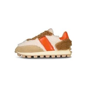 Tod's Stijlvolle Teddy Trim Sneakers , Multicolor , Dames , Maat: 38 EU