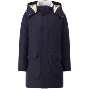 Lardini, Heren, Mantels, Blauw, Maat: M Wol,