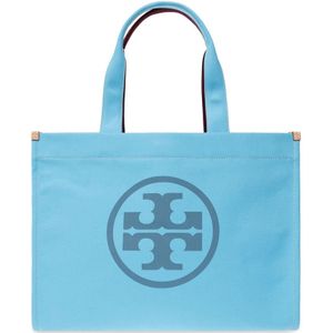 Tory Burch, Dames, Tassen, Blauw, Maat: ONE Size Katoen,