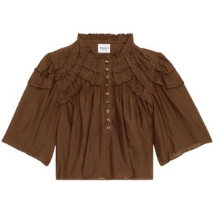 Isabel Marant, Dames, Blouses & Shirts, Bruin, Maat: S
