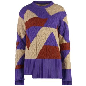 Malo, Dames, Truien, Veelkleurig, Maat: M Kasjmier,