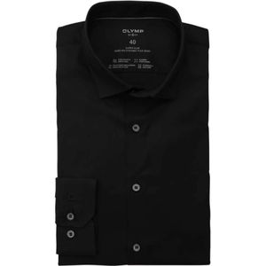 Olymp, Heren, Overhemden, Zwart, Maat: XS