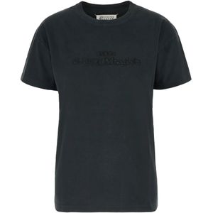 Maison Margiela, Dames, Tops, Zwart, Maat: XS Katoen,