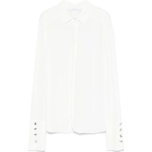 Patrizia Pepe - Long Sleeve Essential Shirt - Wit - Viscose Crêpe - Lange Mouwen