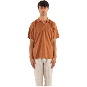 MC2 Saint Barth, Heren, Tops, Bruin, Maat: 2XL Linnen,