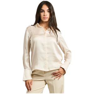 Iblues, Dames, Blouses & Shirts, Beige, Maat: L Satijn,