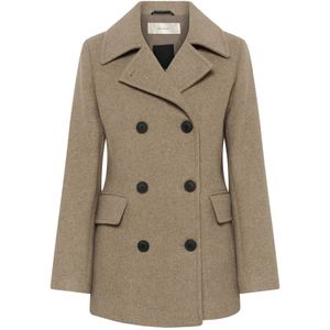 InWear, Dames, Mantels, Beige, Maat: L Leer,