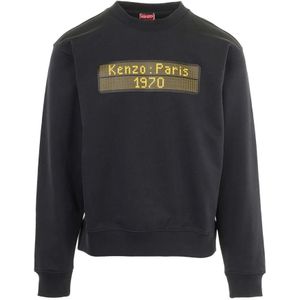 Kenzo, Heren, Sweatshirts & Hoodies, Blauw, Maat: L
