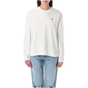 Polo Ralph Lauren, Dames, Tops, Wit, Maat: M Katoen,