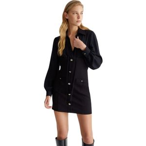 Liu Jo, Dames, Jurken, Zwart, Maat: XS Poliester,