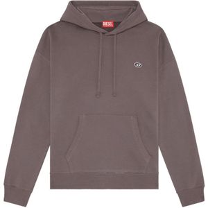 Diesel, Heren, Sweatshirts & Hoodies, Bruin, Maat: L