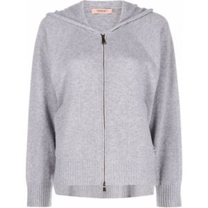 Twinset, Dames, Truien, Grijs, Maat: M Wol,